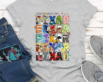 Vintage T-shirt The World of Pixar Comfort Colors, Disneyland Pixar Fest, Meet Me At Pixar Pier Tee, Disneyland-shirt Pixar Characters Disneyland