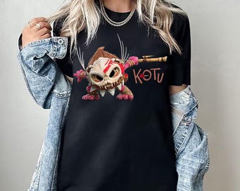 Camiseta de Disney Moana 2 Kotu the Kakamora Action Pose Comfort Colors, camiseta de vacaciones familiares Magic Kingdom Disneyland, camiseta de regalo de cumpleaños