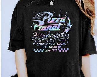 Komfort Farben Disney Toy Story Pizza Planet Shirt, Toy Story Alien Shirt, Pizza Planet Alien Shirt, Pizza Liebhaber T-Shirt