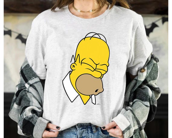 The Simpsons Homer Simpson Doh Big Face Comfort Colors T-shirt 