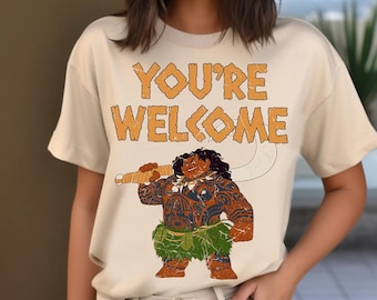 Disney Moana Maui Halfgod You're Welcome Comfort kleuren T-shirt, Magic Kingdom Disneyland familievakantie shirt, verjaardagscadeau T-shirt
