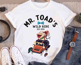 Retro Disney Mr. Toads Wilde Fahrt Est 1955 Comfort Farben Shirt, Mr. Toads Taxi-Service-Vintage-Shirt, Magic Kingdom Disneyland Trip Shirt