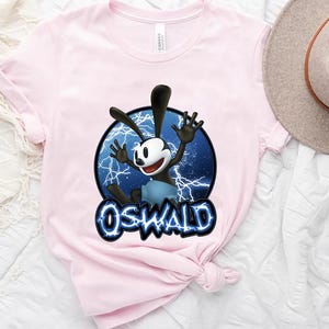 Disney Oswald The Lucky Rabbit Epic Mickey Lightning Comfort Colors T-Shirt, Magic Kingdom Disneyland Matching Tee, WDW Epcot Theme Park Tee