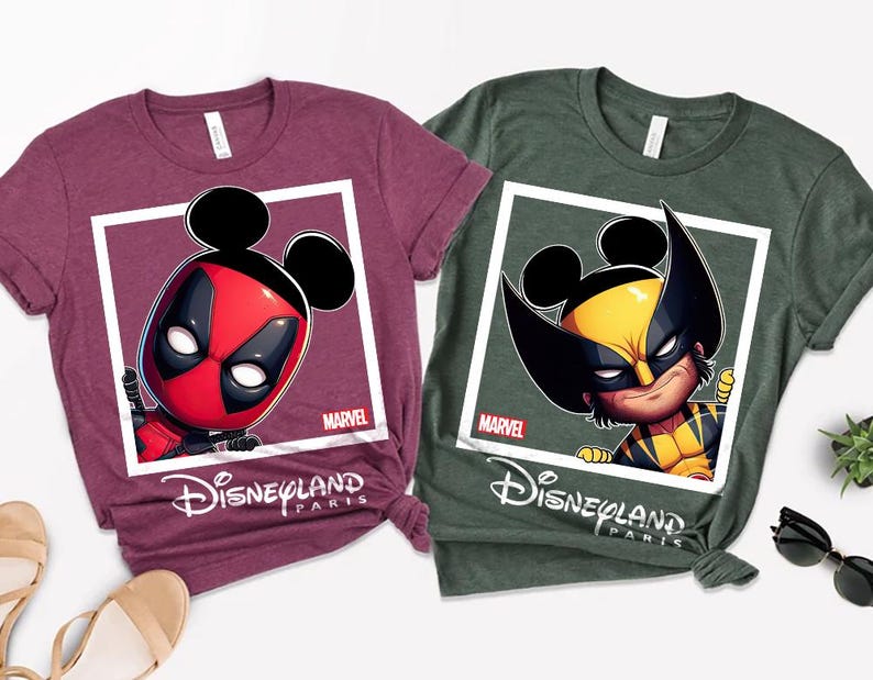 a couple of shirts that are on a table
