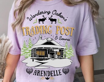 Camiseta de colores cómodos de Frozen de Wandering Oaken's Trading Post, Yoo Hoo Big Summer Blowout, camiseta de WDW Epcot Center Magic Kingdom Disneyland