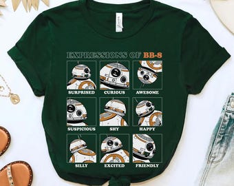 Star Wars Expressions of BB-8 Comfort Colors T-Shirt, Star Wars Droid Tee, Galaxy's Edge Disneyland Trip Shirt, Star Wars Fans Gift