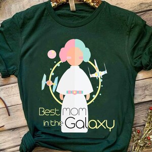Star Wars Princess Leia Best Mom In The Galaxy Comfort Colors T-Shirt, Mother&#39;s Day Tee, Disneyland Family Vacation Shirt, Birthday Gift Tee