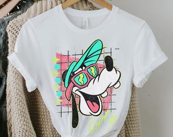 Retro Disney Goofy Head Shot Comfort Colors Shirt, Mickey & Friends Magic Kingdom Disneyland Matching Family Shirt, Birthday Gift Tee
