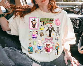 Disney Gravity Falls Characters Comfort Colors T-Shirt, Mabel Pines Dipper Pines, Magic Kingdom Disneyland Family Matching Shirt