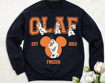 Disney Frozen Olaf Est 2013 Mickey Ears Comfort Colors T-shirt, Magic Kingdom Disneyland Family Vacation Shirt, Urodzinowy prezent Tee