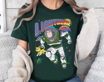Vintage Disney Pixar Toy Story Buzz Lightyear Space Ranger Comfort Colors T-Shirt, Magic Kingdom Disneyland Shirt, Birthday Gift Tee