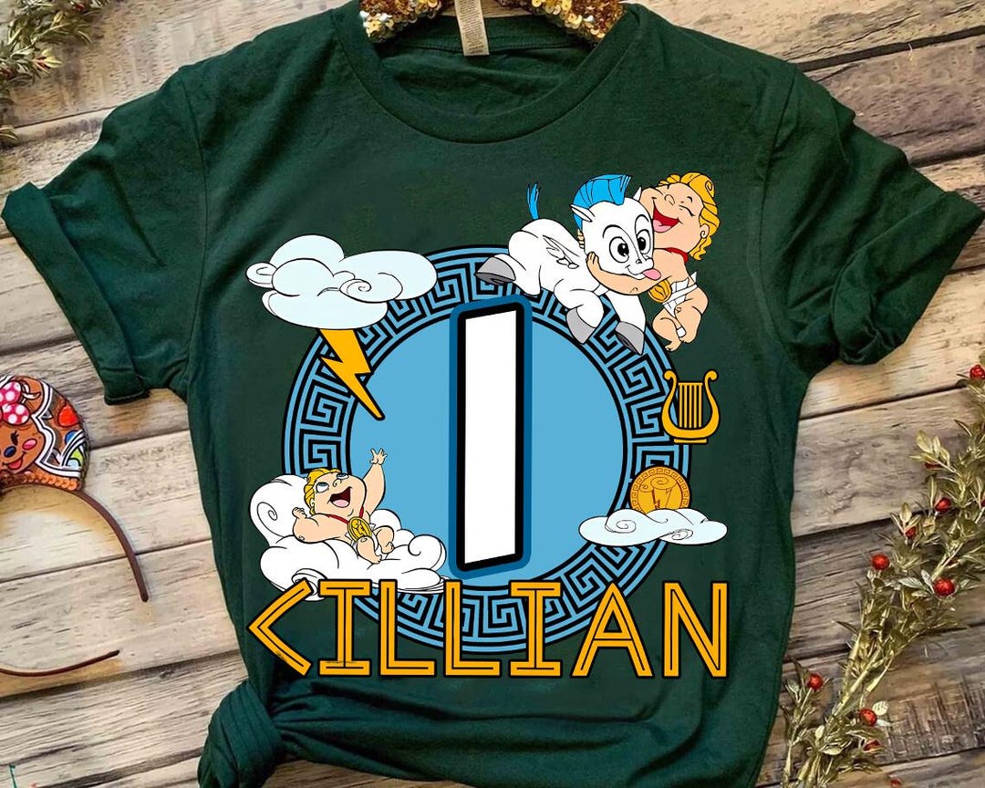 Custom Name and Age Disney Baby Hercules Comfort Colors T-shirt