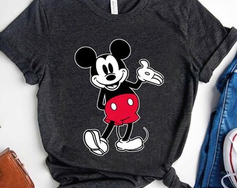 Disney Mickey Mouse Vintage Portrait Comfort Colors T-Shirt, Mickey Mouse Classic Pose, Magic Kingdom Disneyland Family Vacation Shirt