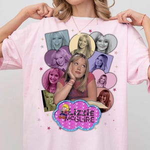 Retro Disney Channel Der Lizzie McGuire Film Komfort Farben T-Shirt, Lizzie McGuire Porträt T-Shirt, Magic Kingdom Disneyland Passendes Shirt