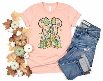 Camiseta Disney Castle Minnie Comfort Colors, camiseta Disney Watercolor Castle, camiseta Disney Castle Doodle, camiseta Disney Castle Minnie Head