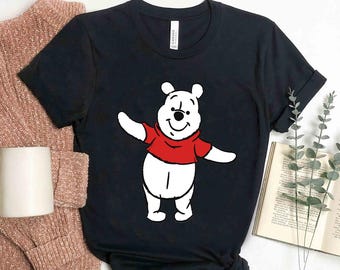 Disney Winnie The Pooh Portrait Comfort Farben T-Shirt, Magic Kingdom Disneyland Passendes Shirt, BTW Epcot Freizeitpark T-Shirt, Pooh Bear Shirt