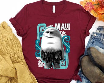 Camiseta Disney Moana Maui Half Shark Comfort Colors, camiseta Maui Demigod, roupa de família combinando para viagem ao Magic Kingdom Disneyland do WDW Epcot 2025