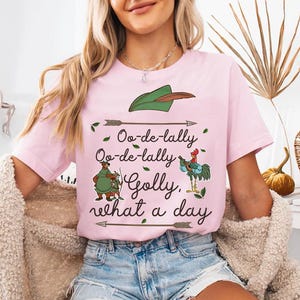 Disney Robin Hood And Little John Oo-De-Lally Comfort Colors T-Shirt, Golly What A Day Tee, Magic Kingdom Disneyland Family Matching Shirt
