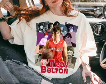 Disney Channel High School Musical Troy Bolton Photo Retro Comfort Colors T-Shirt, East High School Wildcats Shirt, Disneyland Matching Tee