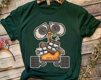 Retro Disney Pixar Wall-E plant schoen portret comfort kleuren shirt, Magic Kingdom Disneyland vakantie shirt