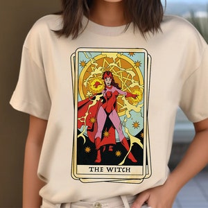Marvel Tarot Karte Scarlet Witch The Witch T-Shirt, Marvel Fans Shirt, MCU Fans Shirt, Magic Kingdom Disneyland Urlaubs T-Shirt