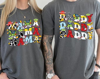 Disney Toy Story Mama Daddy Komfort Farben T-Shirt, Muttertag, Vatertag, Geburtstagsgeschenk Tee, Mama Papa Shirt, Disneyworld Shirts