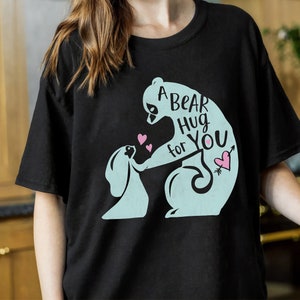 Disney Brave Merida A Bear Hug For You Graphic Comfort Colors T-Shirt, Bear Hug Shirt, Merida T-shirt, Brave Tee, Mother&#39;s Day Tee