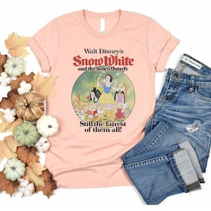 Comfort Colors Disney Schneewittchen und die sieben Zwerge T-Shirt, Disney Prinzessin Schneewittchen die Schönste von ihnen allen Shirt