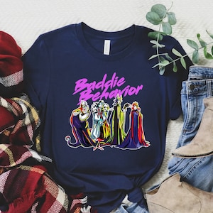 Disney Villains Baddie Behavior Comfort Colors Shirt, Ursula Cruella Maleficent Evil Queen, Disney Family Shirts, Matching Disney Shirts