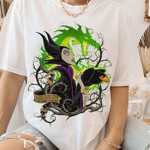 Disney Sleeping Beauty Evil Fairy Maleficent Comfort Colors T-Shirt, Disney Villains Shirt, Magic Kingdom Disneyland Matching Tee