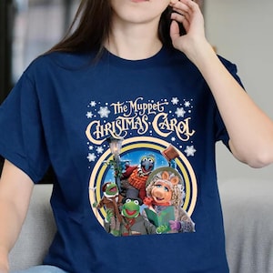Retro The Muppets Christmas Carol Comfort Colors Shirt, Kermit the Frog Gonzo Miss Piggy, Mickey's Very Merry Xmas Disneyland Shirt