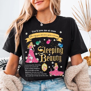 Disney Sleeping Beauty Princess Aurora You&#39;ll Love Me At Once Comfort Colors T-Shirt, WDW Magic Kingdom Disneyland Family Matching Tee