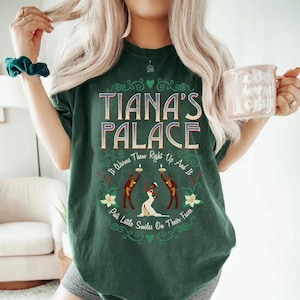Retro The Princess And The Frog Tiana&#39;s Palace Comfort Colors Shirt, Disney Princess Tiana Tee, Magic Kingdom Disneyland Tee, Birthday Gift