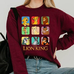 Disney Lion King Character Group Shot Comfort Colors T-Shirt, Simba Timon Pumbaa Tee, Hakuna Matata Magic Kingdom Disneyland Matching Shirt
