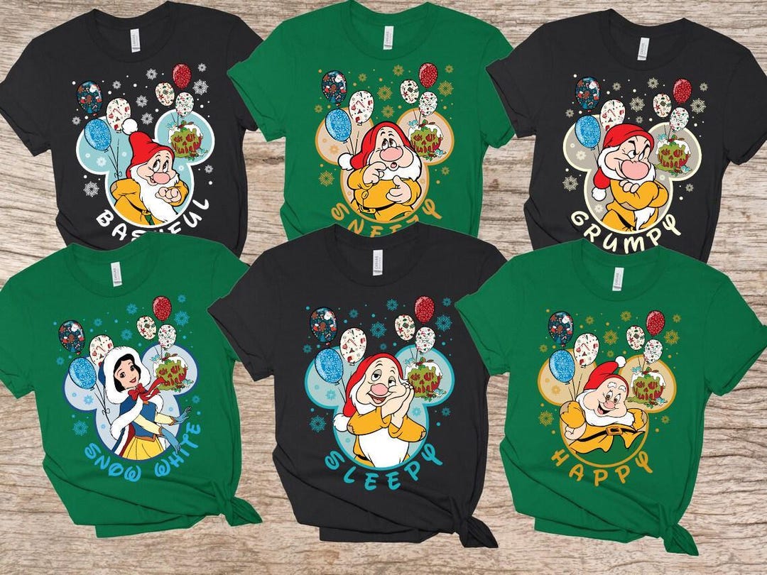 Custom Disney Christmas Snow White and the Seven Dwarfs Comfort Colors ...