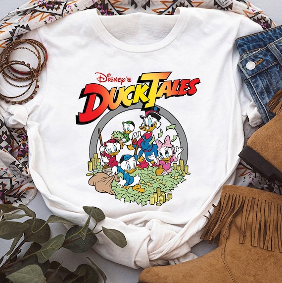 Disney Ducktales Logo All Characters Comfort Colors T shirt Scrooge Mcduck Huey Dewey Louie Webby Shirt Ducktales Money Bin Shirt Etsy