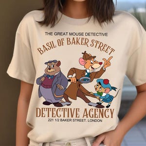 The Great Mouse Detective Basil Of Baker Street 1897 Detective Agency Comfort Colors T-Shirt, Magic Kingdom Disneyland Family Vacation Tee