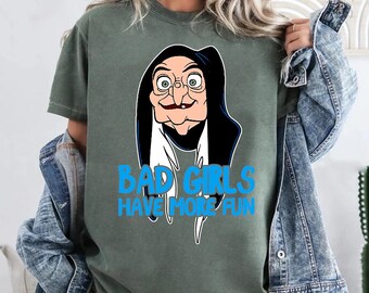 Méchants Disney Blanche-Neige Méchante Sorcière Bad Girls Have More Fun Confort couleurs T-shirt, chemise Magic Kingdom Disneyland, t-shirt cadeau d'anniversaire