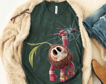 Camiseta de colores cómodos estilo Tiki de Moana 2 de Disney, camiseta de piratas coco de Kakamora, camiseta a juego para el viaje a Disneyland Magic Kingdom