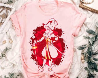 Disney Villains Captain Hook Portrait Comfort Colors T-Shirt, Disney Peter Pan Tee, Magic Kingdom Disneyland Family Vacation Shirt