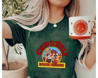 Chip 'n' Dale Rescue Rangers Comfort Colors Shirt, Chipmunks Shirt, Magic Kingdom Holiday Disneyland Trip Family Vacation Tee
