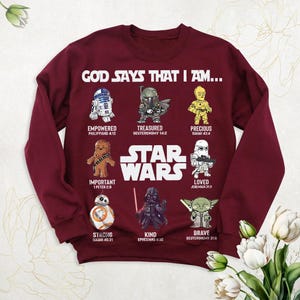 God Says I Am Shirt, Star Wars Comfort Colors Shirt, Star Wars Bible Verses Shirt, Galaxy&#39;s Edge Disneyland Trip Tee, Birthday Gift Tee