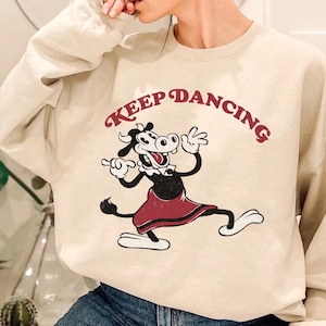 Funny Clarabelle Cow Keep Dancing Comfort Colors T-Shirt, Vintage Mickey and Friends Minnie's Friend Clarabelle Cow Shirt, Keep Dancing Tee