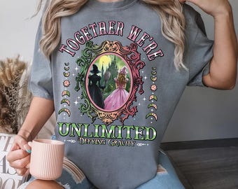 Camiseta musical Wicked Green Witch, camiseta Pink Witch Together We're Defying Gravity, camiseta Wicked Duo, camiseta Magic Kingdom Disneyland