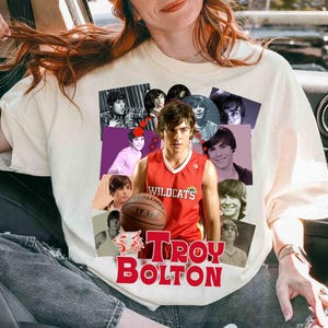 Disney Channel High School Musical Troy Bolton Photo Retro Comfort Colors T-Shirt, East High School Wildcats Shirt, Disneyland Matching Tee
