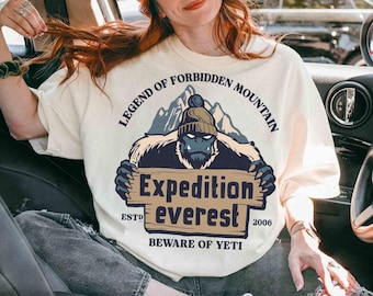 Disney World Yeti Expedition Everest Mountain Comfort Colors Shirt, Forbidden Mountain Tee, Beware Of Yeti Shirt, Disneyland Trip Shirt