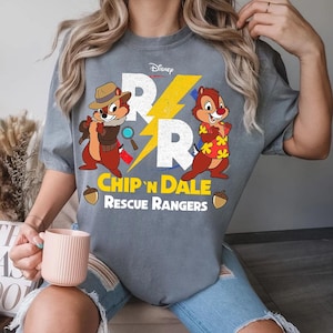 Retro Disney Chip 'n Dale Rescue Rangers Comfort Colors T-Shirt, Double Trouble Chipmunk Duo, Animal Kingdom Disneyland Shirt, Birthday Gift