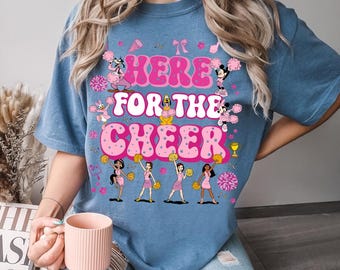 Disney Princess Here For The Cheer Comfort Colors-shirt, Mickey & Friends WDW Cheerleading and Dance Championships-T-shirt, Cheer Mom-shirt