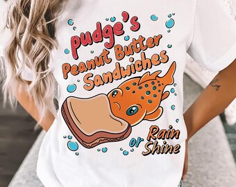 Disney Lilo & Stitch Pudge's Peanut Butter Sandwiches Comfort Colors T-Shirt, Lilo And Stitch Pudge The Fish, Magic Kingdom Disneyland Tee