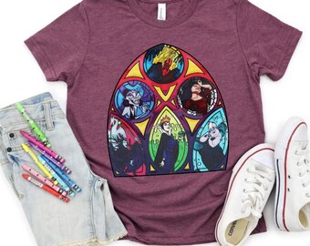 Camisa de colores cómodos de los villanos de Disney, Ursula, Cruella, Maléfica, Reina malvada, Madre, Gothel, Hades, Camisas familiares de Disney, Camisas de Disney a juego